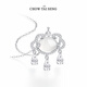 Zhou Taisheng's happy and safe lock necklace sterling silver female chalcedony national style 2024 new new Chinese style national trend birthday gift for girlfriend