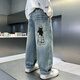 Pantalon de ThinkPire Boys's Gin Children's Jeans Pantalon pour enfants 2025 Été de taille moyenne pantalon décontracté pour enfants de taille moyenne 9-14 ans 25k801 Style d'été 150 taille recommandée 145 cm