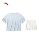 
Anta Rainbow Sports Set Women's Summer Short Sleeve Round Neck Shorts Loose T-shirt Women's Casual Set