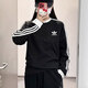阿迪达斯 （adidas）三叶草纯棉长袖T恤男女同款25春夏季圆领宽松透气运动服学生上衣 IA4877 M