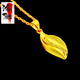 Keying willow leaf pendant 18K gold necklace women's foot sand gold jewelry niche 9999 gold simple and versatile willow leaf pendant + pendant + necklace