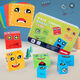 Niedliche Heimgesichtsänderung Rubik's Cube Building Blocks Kinderraum denken frühes Bildungsspiel für Kinder-Kind Interaktives Spiel lächeln