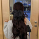Lu Shanwu bow hair clip super fairy French temperament hair clip at the back of the head small half-tied ponytail shark clip versatile hair accessories polka dot bow clip