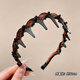 Ideer flash drill Louis Paris Princess headband light luxury women's 2025 new fluffy high cranial head clip face washing headband F3249 Paris Princess headband
