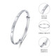 Mengjinyuan Platinum Bracelet PT950 Imitation Diamond Turn Flower Colorful Bracelet Push-Pull Style Women's Gift for Girlfriend, About 19.94g
