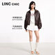 Jin Yujies neuer Frühling 2025 Bubble-Sensing-Proteinleder Kurzjacke für Frauen kurzer Revers Lose Jacke S251JK032y