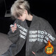 7 Cartas de alta calidad Jacket de uniforme de béisbol gris estampado otoño e invierno europeo y americano Hiphop chaqueta de cuero de alta gama chaqueta estadounidense ssqfs-687 gris 2xl
