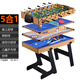 Kinder Billard Tabelle 1,2 Meter Multifunktionstisch Fußballmaschine Klapptisch Tisch Tisch Shuffleboard-Spieltisch TM4882 Solid Wood Multi-Layer Board 2-in-One