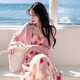 妃莉杋（FeiLiFan）法式碎花连衣裙女装2025新款春季穿搭一整套粉色开衫气质吊带裙子 粉色开衫+吊带裙 L 【建议100-115斤】