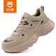 Weierdun Labor Protection Shoes Men's summer steel bulb head comfortable, lightweight, breathable, anti-smash, anti-puncture and wear-resistant working function safety shoes 01 [Super light and soft sole] Fashion khaki 41