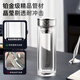 Fuguang Antibacterial Glass Cup Double-layer High Borosilicate Tea Cup Tea Water Separation Cup High-end Car Water Cup Men's JD Limited