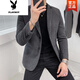 Playboy (Playboy) Trendy Herbst- und Winterwollanzug Herrenjacke Kurzkoreanische Version von Qualität Slim Casual Anzug Hals Wollmantel Männer x829 Doppelbruster Anzug Brown S [hochwertiges vielseitig