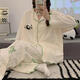 
Youshifei 2025 new panda cotton pajamas for women in spring and autumn long sleeves long trousers cardigan sweet and cute home clothing set 9207# blue pattern Doraemon version L 100-120Jin [Jin equals 0.5 kg]