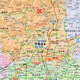 Beijing City Map 1068*749mm Paper Wall Sticker Political District Traffic Topographic Map