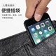 CavlslKcat men's handbag soft cowhide clutch men's business casual clip bag large capacity envelope bag simple fashion handbag black large size 9.7 inch 29*19*2cm