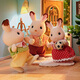 Familles sylvaniennes Version japonaise de Chocolate Bunny Brother Play Girl Girl Toy Doll Set Gift pour enfants