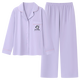 
Couple pure cotton pajamas for women with autumn and winter with chest pads, panda long sleeves, new New Year's goods, large size, can be worn outside home clothes 16803 women's lavender purple [Fall and winter thickened] XL 120-140Jin [Jin equals 0.5 kg]