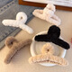 Plush grab clip, high-end autumn and winter hair clip for girls, sand shark clip on the back of the head, multiple hair clips, hair clip headwear, plush light coffee