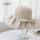 CARTELO vinyl sun protection hat women summer outdoor sun hat UV sun hat bow plus brim hat
