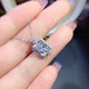 Li Shen's new sky blue stone pendant 925 silver K gold precision inlaid heart 5*5MM perfume bottle pendant
