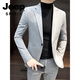 JEEP SPIRIT suit suit casual men's small suit jacket autumn and winter 2025 new business sense handsome slim Korean style casual dark gray single suit M recommended 100Jin Jin equal to within 0.5 kg