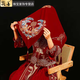 ZNMW Chinese style bride 2024 new style red hijab with tassels for wedding hijab with red embroidery dragon and phoenix Xiuhe suit ancient Xipa store manager recommended high quality wedding red hijab by coincidence of fate