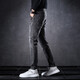 Aemape Jeans Herren Frühling und Sommer neue lässige lange Hosen Herrener locker dicker Stil Vielseitig 606 Grau + 653 Grau 28