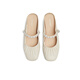 Tianmeiyi Mules shoes with height-enhancing women's sandals mall same French bag-toe half slippers 2025 summer BK841BH5 beige (sheepskin) recommended to take a larger size 37