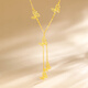 Zokai yellow 18K gold necklace butterfly tassel necklace elegant and versatile birthday gift C04406