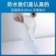 Sommer regnerische trendige Mode-Regenstiefelabdeckung Dicke Sohle tragbarer wasserdichtes nicht rutschfestes Verschleiß resistenter Regenstiefel transparent flacher Sohle weiß [verdickte Anti-Schlupf-Sohle] L [Größe 38-40]