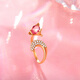 Meluxe 18K Gold Color Girl Ring Turmaline Ring Diamond Style Geburtstagsgeschenk für Freundin [R15780] Turmalin ungefähr 60 Minuten