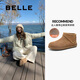 Belle (Belle) kleiner Schal High Top Birkenstock Schuhe Frauen neue Baumwollschuhe Schnee Kurzstiefel D3G1DAD5 Vorverkaufsbrauner Furry 38 (240 mm)
