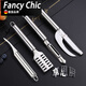 Xiongwochi Stainless Steel Kitchen Tools Shrimp Killing Knife, Shrimp Line Cleaning, Shrimp Gut Breaking, Fish Belly Knife, Fish Scale Remover, Peeling Knife, Three-piece Set of Fish Killing Knife + Scale Remover + Shrimp Line Knife, Upgraded Thickened Stainless Steel