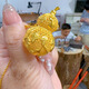 Canxian gold gourd pendant, gold-plated silver climbing gourd, filigree hollow ornaments, ancient pure gold, Fulu gift, new filigree hollow climbing gourd, weighs about 16 grams