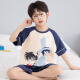 Taiyi Real Boy Pyjamas Sommer kurzärmelig mittelgroße Kinder-Kinder-Teenager 2025 Neue Baumwollkleidung für Kinder [100% reine Baumwolle] YM-694 Nezha 140 [16 Größen] Empfohlene Höhe 133-143 cm