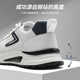 Sept Wolves Chaussures masculines pour les chaussures décontractées en cuir d'été pour des baskets de haute hauteur à semelle épaisse pour hommes à la mode et polyvalentes chaussures de voyage respirantes blanc / bleu 1049 41