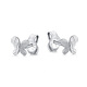 Gold Supreme Platinum Earrings PT950 Versatile Small Butterfly Earrings Women's Platinum Earrings Birthday Gift Price 1.09g