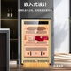 CIGARLOONG 118C cigar cabinet with precise constant temperature and humidity, natural cedar wood lining, choleric water, ionized ammonia removal cigar cabinet, smart WiFi controlled cigar humidifier, air-cooled compressor cabinet, rose gold luxury accessories, purified ammonia + WiFi + cedar wood liner and shelf