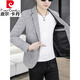 皮尔卡丹（pierre cardin）春秋季2025新款休闲西服男士韩版修身男装上衣单西青年小西装外套 咖啡色 M 90-105斤
