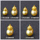 The library selects 18K gold gourd pendant with empty support, auspicious and wishful pagoda and tripod pearl pendant beeswax bead necklace pendant diy accessories 18K gold large glossy model