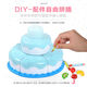 Onevan Children's Cake Obst geschnitten Spielzeug spielen Haus Küche Kombination Set Frucht Gemüse Schnitt Geburtstagsgeschenk Little Girl [Pink] [Dreischichtgeräusch und Licht können ausgeblasen werden] Kuchen 87-teiliges Set mit Geschenkbox