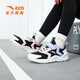 
Anta children's sports shoes for girls' shoes for 2025 spring new product mesh breathable Velcro soft bottom energy running shoes black/pool blue/cute powder-4 36