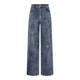 Dzzit Disu [Pop Mart Joint Series] Jeans 2025 Spring New Illustration Pants 3J1R6196T Dark Blue M