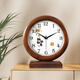 Han Shi (Hense) Shishi Ruyi solid wood clock for living room creative desktop clock ornaments desktop quartz silent clock HD520