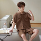 Shaqian Couple Pajamas Summer Cool Cotton Suit Men and Women Casual Wearable New Home Clothes Loose Large Size