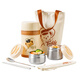 Taifu high insulation lunch box small capacity double-layer multi-layer portable student office workers insulation bucket T5579-cream yellow 2-layer 880ml