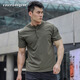 Emerson Rock Bird POLO shirt men's retro Henry collar T-shirt casual fitness cool antibacterial sweat-wicking short-sleeved tough guy KH Khaki M