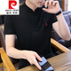 Pierre Cardin Summer Sticked Stand-Collar-T-Shirt für Männer kurzärmeliger Retro-Tang-Anzug Chinesischer Stil für Männer im chinesischen Stil von Männern.