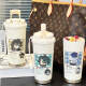 Zweidimensional Genshin Impact Thermos Cup Walnuss Kelly Paimon süßer Cartoon Water Cup BXAB15939 Sohn von Gott Edelstahl Liner-520ml mit Lanyard