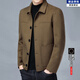 Jinba warm wool double-sided wool jacket for men spring and autumn clothes middle-aged casual wool top urban casual men's clothing gray L 175